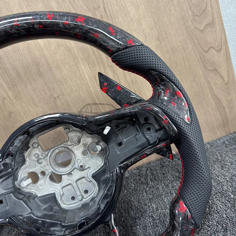 For Volkswagen Golf 7 MK7 MK7.5 GTI Scirocco forged carbon fiber steering wheel forged carbon fiber shift paddles