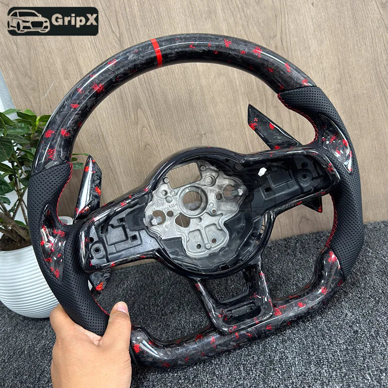 For Volkswagen Golf 7 MK7 MK7.5 GTI Scirocco forged carbon fiber steering wheel forged carbon fiber shift paddles