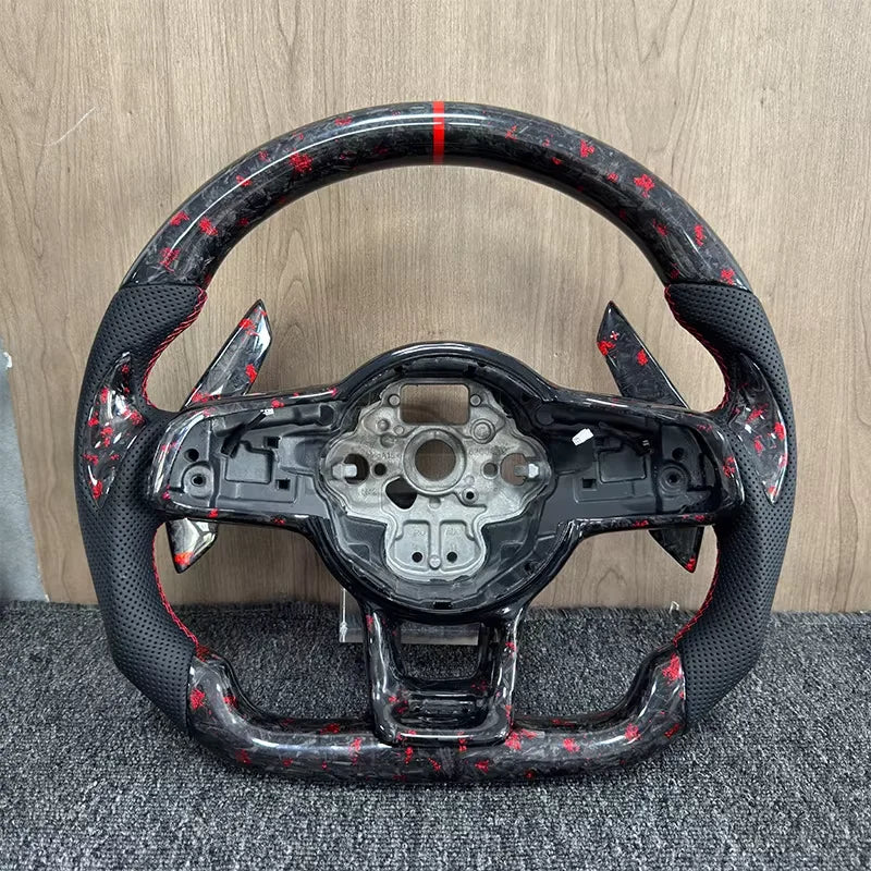 For Volkswagen Golf 7 MK7 MK7.5 GTI Scirocco forged carbon fiber steering wheel forged carbon fiber shift paddles