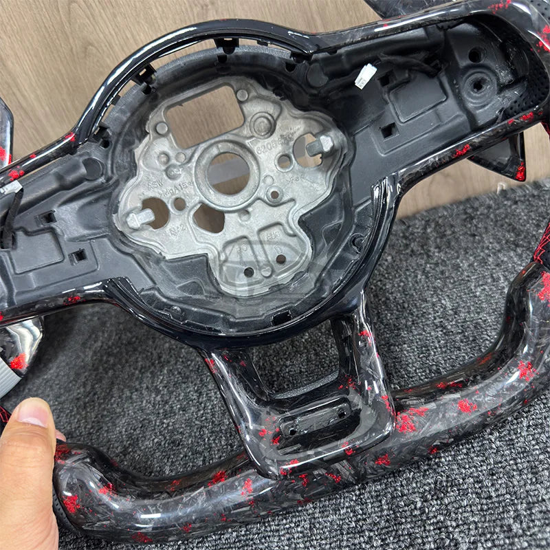 For Volkswagen Golf 7 MK7 MK7.5 GTI Scirocco forged carbon fiber steering wheel forged carbon fiber shift paddles