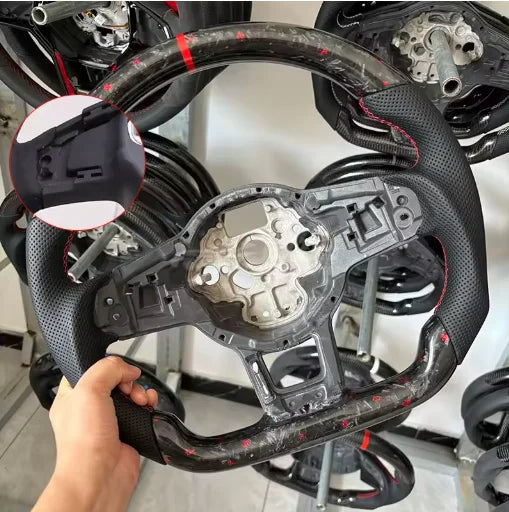 For Volkswagen Golf 7 MK7 MK7.5 GTI Scirocco forged carbon fiber steering wheel forged carbon fiber shift paddles