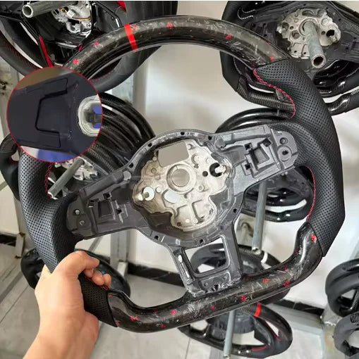 For Volkswagen Golf 7 MK7 MK7.5 GTI Scirocco forged carbon fiber steering wheel forged carbon fiber shift paddles