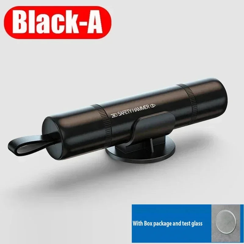 New 2 In 1 Car Safety Hammer Emergency Glass Breaker Cut The Seat Belt High Hardness Tungsten Steel Rescue Tool Auto Accessories