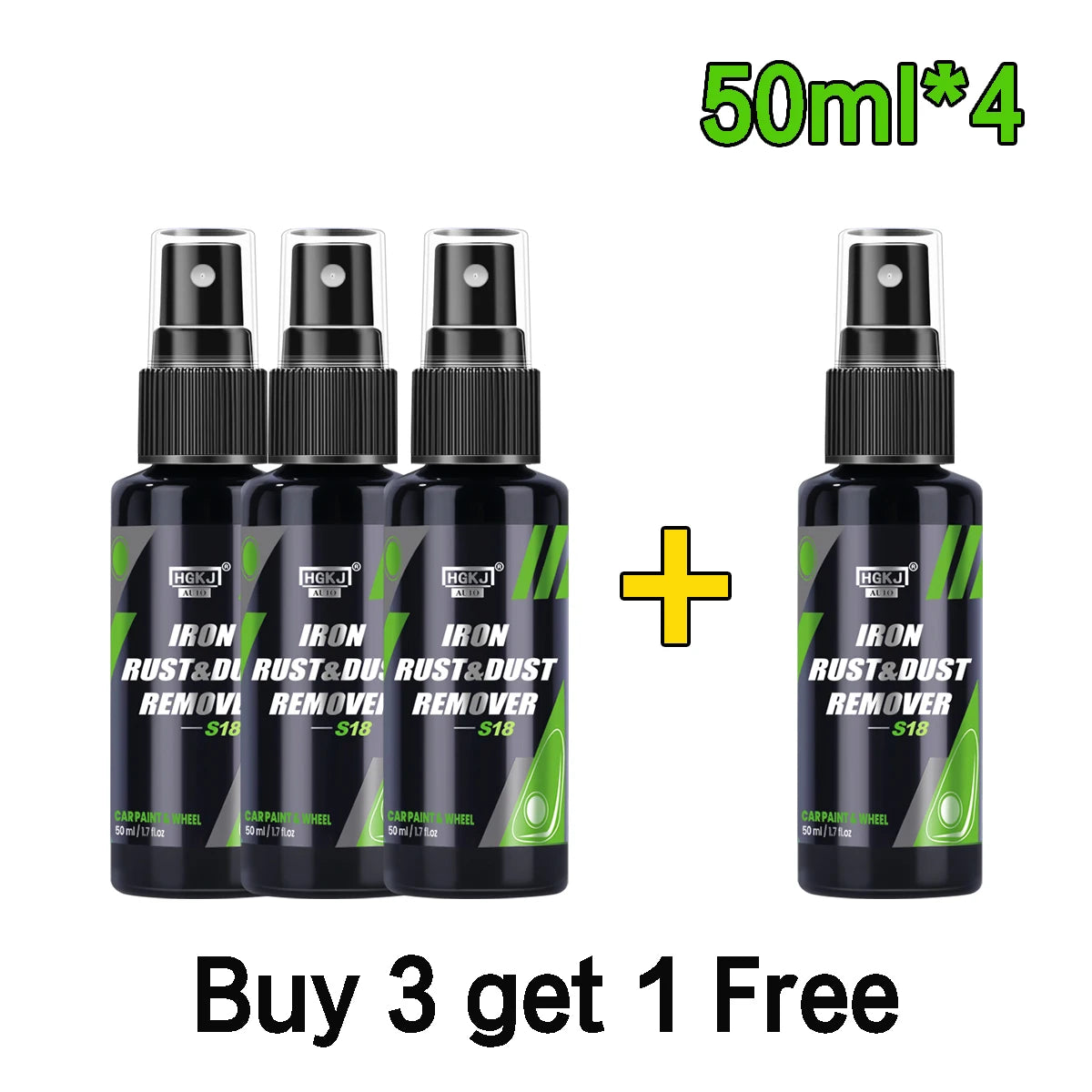 HGKJ Car Paint & Wheel Iron Particles Powder Cleaning Super Rust Dust Remover Spray Metal Surface Defender Auto Rim Cleaner